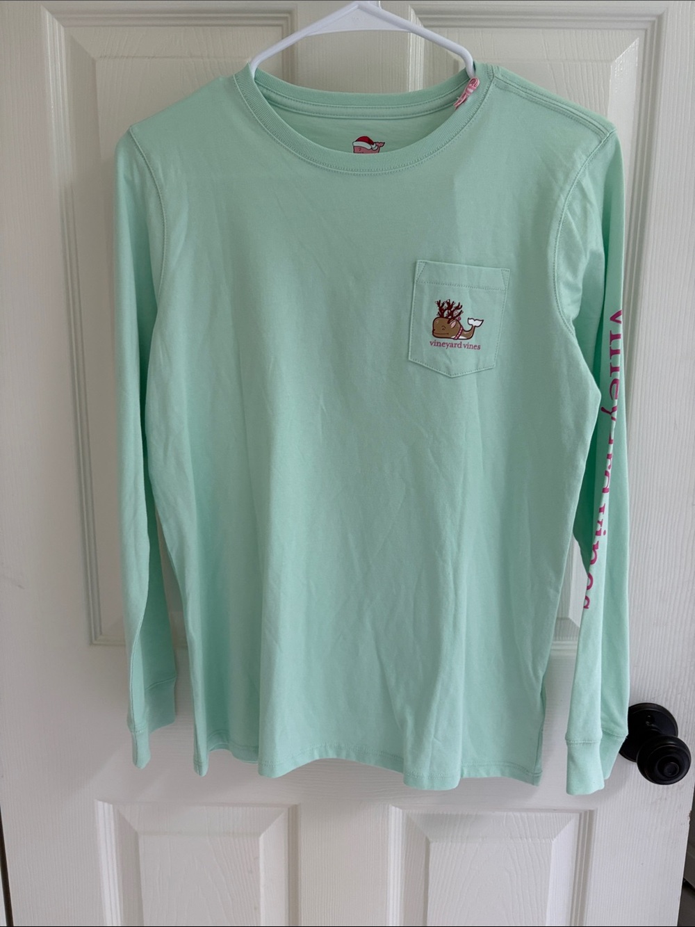 Vineyard Vines Mint Green Long Sleeve Pocket Shirt